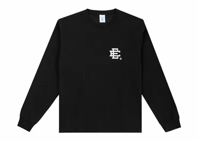 Pre-owned Eric Emanuel Men's  Ee Long Sleeve T-shirt In Black/white