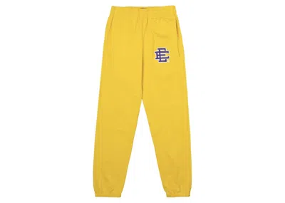 Pre-owned Eric Emanuel Men's  Ee Lw Sweats In Lemon Chrome In Yellow