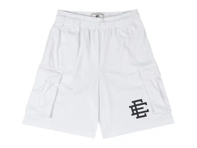 Pre-owned Eric Emanuel Men's  Ee Margo Short In White/black In Multi