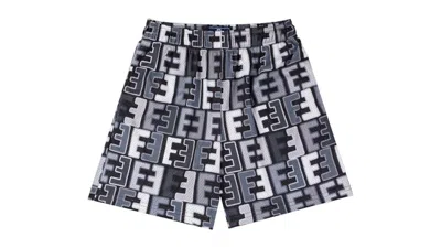 Pre-owned Eric Emanuel Men's  Ee Pattern Basic Short In Black/white/grey In Multi