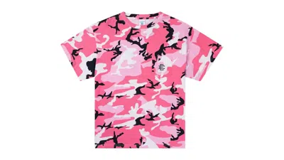 Pre-owned Eric Emanuel Men's  Ee Pocket T-shirt In Pink Camo/black