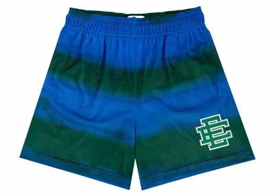 Pre-owned Eric Emanuel Men's  Ee Short In Blue/green Stripe
