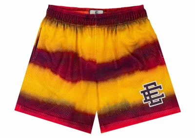 Pre-owned Eric Emanuel Men's  Ee Short In Yellow/red Stripe