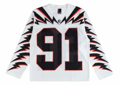 Pre-owned Eric Emanuel Men's  Ee Sport Jersey In White/black