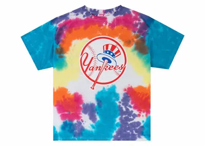 Pre-owned Eric Emanuel Men's  Ee Subway Shirt In Tie Dye/navy Blue