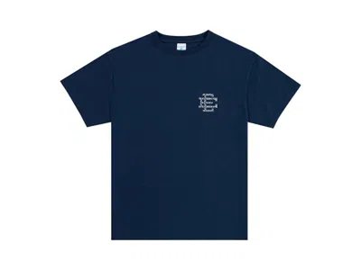 Pre-owned Eric Emanuel Men's  Ee Swarovski T-shirt In Navy Blue