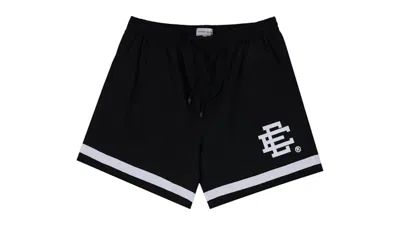 Pre-owned Eric Emanuel Men's  Ee Swim Trunk In Black/white In Multi