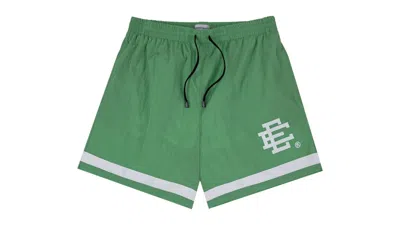 Pre-owned Eric Emanuel Men's  Ee Swim Trunk In Green/white In Multi