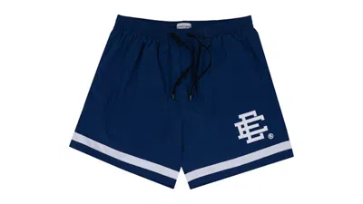 Pre-owned Eric Emanuel Men's  Ee Swim Trunk In Navy Blue/white In Multi