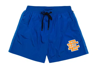Pre-owned Eric Emanuel Men's  Ee Swim Trunk In Royal/orange