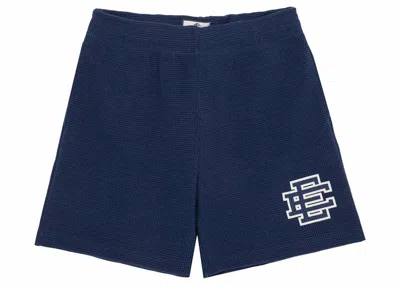 Pre-owned Eric Emanuel Men's  Ee Thermal Short In Navy Blue