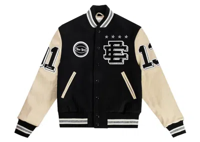 Pre-owned Eric Emanuel Men's  Ee Varsity Jacket In Black