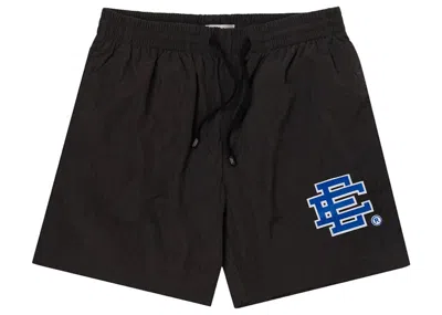 Pre-owned Eric Emanuel Men's  El Swim Trunk In Black/royal In Multi