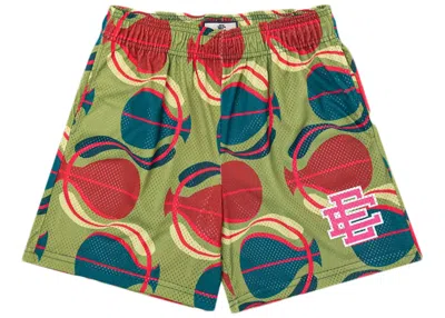 Pre-owned Eric Emanuel Men's  Fashion Scholarship Fund Ee Basic Short In Green/red/blue