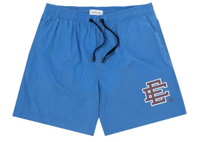 Pre-owned Eric Emanuel Men's  X Everest Isles Ee Swim Trunk In Blue/wine