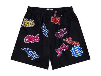 Pre-owned Eric Emanuel Men's  X Matty Boy Ee Shorts In Black/blue In Multi