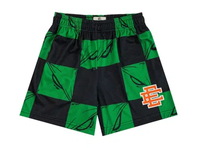 Pre-owned Eric Emanuel Men's  X Matty Boy Ee Shorts Slime/in 99 Eyes Slime/orange