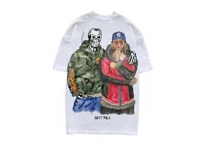 Pre-owned Eric Emanuel Men's  X Warren Lotas Best Pals T-shirt In White