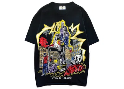 Pre-owned Eric Emanuel Men's  X Warren Lotas Jump Shot Tee Shirt In Black