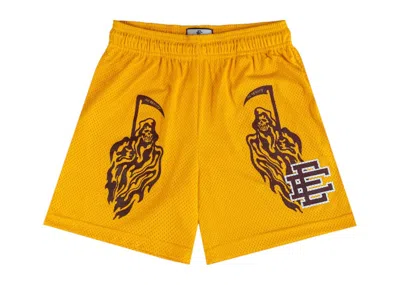 Pre-owned Eric Emanuel Men's  X Warren Lotas Short In Yellow/maroon