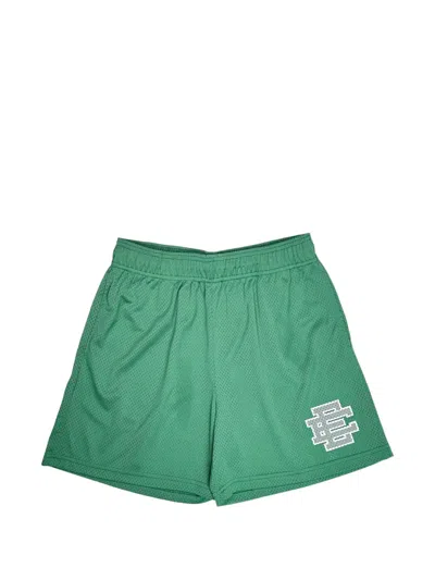 Eric Emanuel Mesh Logo-print Shorts In Green