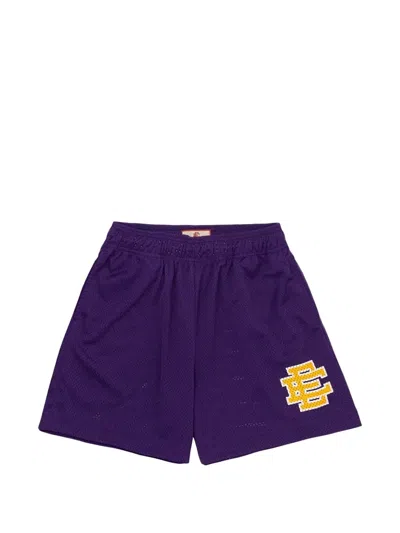 Eric Emanuel Mesh Texture Shorts In Purple