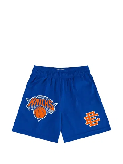 Eric Emanuel New York Knicks Logo-print Shorts In Blue