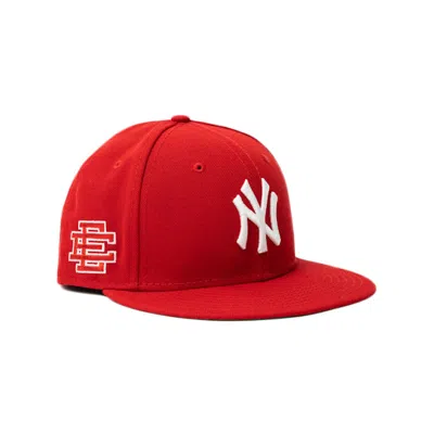 Pre-owned Eric Emanuel New York Yankees 59fifty Fitted Hat In Scarelet Red Red