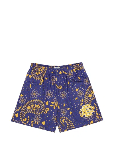 Eric Emanuel Paisley-print Mesh Shorts In Blue