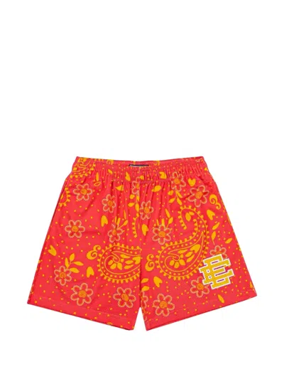 Eric Emanuel Paisley-print Shorts In Orange