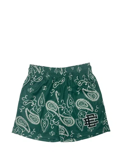 Eric Emanuel Paisley-print Track Shorts In Green