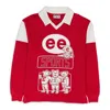 Eric Emanuel Red/white  Rugby Bear Polo In Multi