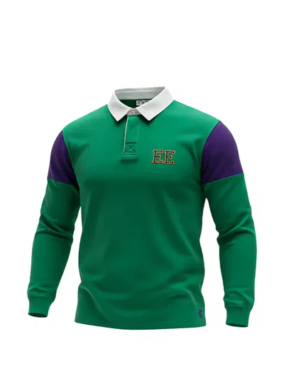 Eric Emanuel Rugby Core Ee Long-sleeve Polo Shirt In Green