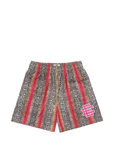 Eric Emanuel Snake -pattern Shorts In Gray