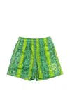 Eric Emanuel Snake-pattern Logo-print Shorts In Multi
