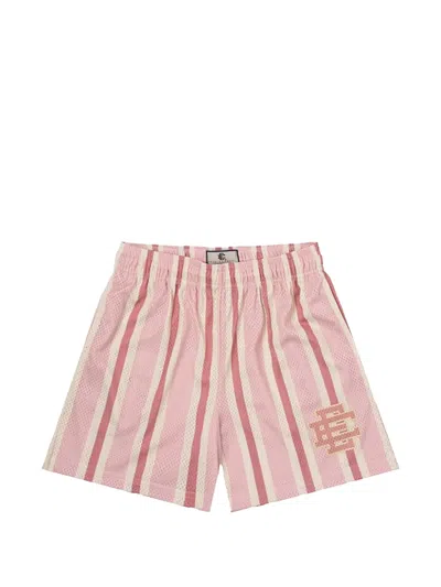 Eric Emanuel Striped Track Shorts In Pink