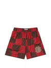 Eric Emanuel Wavy-check Shorts In Red