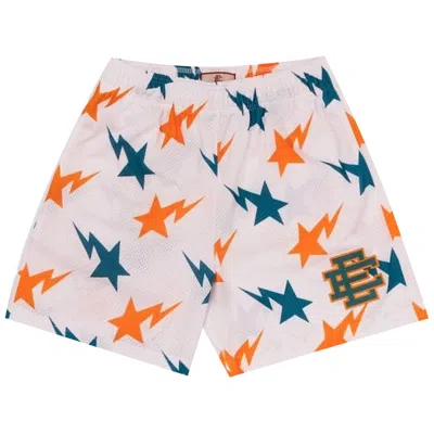 Pre-owned Eric Emanuel X Bape Miami Basic Short 'white/teal/orange' | Men's Size L