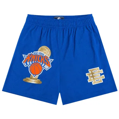Pre-owned Eric Emanuel X New York Knicks Champ Shorts 'blue/gold' | Men's Size L