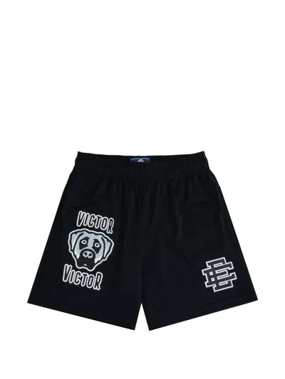Eric Emanuel X Victor Victor Graphic-print Shorts In Black