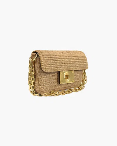 Eric Javits Amelie Straw Bag In Brown