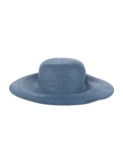 Pre-owned Eric Javits Baja Hat In Blue