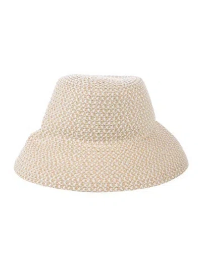 Pre-owned Eric Javits Basket Weave Hat In Neutral