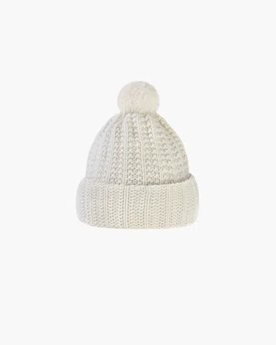 Eric Javits Beanie W/ Pom Pom In Cream