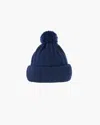 Eric Javits Beanie W/ Pom Pom In Sapphire