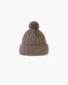 Eric Javits Beanie W/ Pom Pom In Taupe