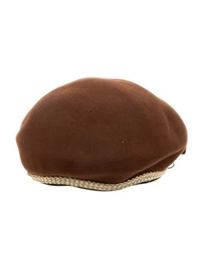 Pre-owned Eric Javits Beret In Brown