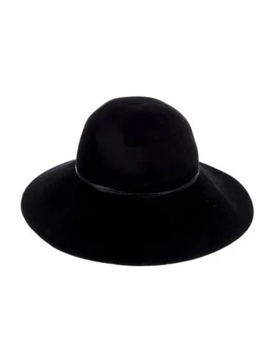 Pre-owned Eric Javits Black Felt Sun Hat
