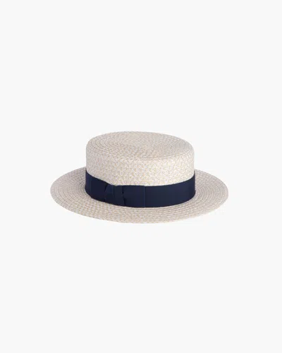 Eric Javits Boater In Cream/navy