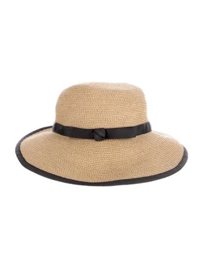 Pre-owned Eric Javits Boater Hat In Brown